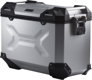 Boční motocyklový hliníkový kufr SW-MOTECH TRAX ADV SIDE CASES obsah 37 litrů, barva stříbrná, montážní pozice levá, 1 kus