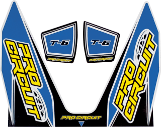 Samolepka na výfuk PRO CIRCUIT EXHAUST DECALS verze T6 SVĚTLE MODRÁ