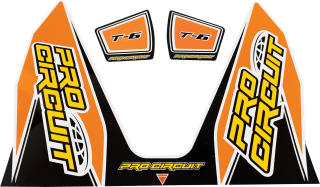 Samolepka na výfuk PRO CIRCUIT EXHAUST DECALS verze T6 ORANŽOVÁ
