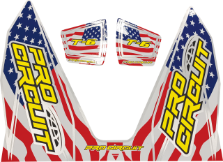 Samolepka na výfuk PRO CIRCUIT EXHAUST DECALS verze T6 STARS AND STRIPES