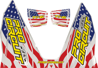 Samolepka na výfuk PRO CIRCUIT EXHAUST DECALS verze Ti6 STARS AND STRIPES