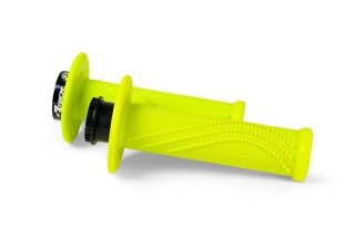 Motocyklové MX gripy RTECH R20 WAWE s lock-on systémem, neon žluté, pár
