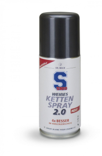Mazivo ve spreji na motocyklové řetězy S100 WHITE CHAIN SPRAY 2.0 100 ML