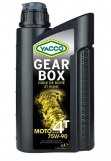 Plně syntetický převodový olej pro 4taktní motocykly YACCO GEARBOX 4T - SAE 75W90 obsah 1 litr 