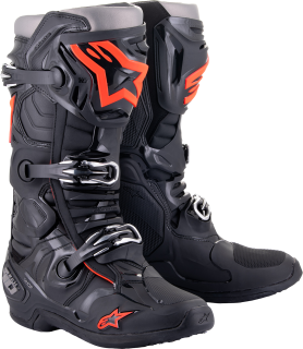 Motokrosové boty ALPINESTARS TECH 10 ČERNÁ/ČERVENÁ FLUO 
