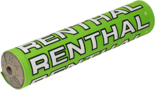 Kryt hrazdy řidítek motocyklu s textilním potahem RENTHAL RENTHAL VINTAGE CLOTH SX zelená/bílá