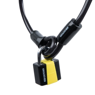 Zámek OXFORD LOOP LOCK10 s visacím zámkem, (délka lanka 1,8 m, průměr lanka 10 mm)