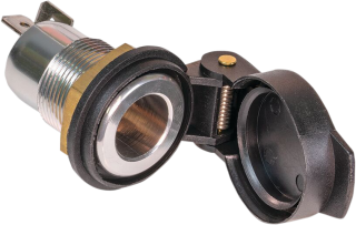 Odpružená DIN zásuvka  TECMATE OPTIMATE DIN SOCKET FLIPCAP typ O-18S 11/16” / 18 mm velikost otvoru