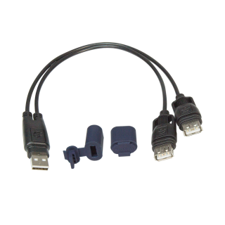 Konektor pro rozdělení napájení z jediné USB nabíječky na 2 x nezávislé výstupy TECMATE OPTIMATE USB Y-SPLITTER 2 OUT typ O110