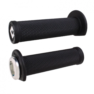 Gripy s lock-on grip systémem pro ATV/PWC ODI GRIPS RUFFIAN barva černá/stříbrná, délka 12,5 cm (5") 