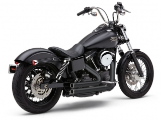 Kompletní výfuk Cobra 909 2-into-2 pro Harley Davidson FXDWG rok 2006-2011 barva černá