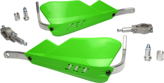 Sada motocyklových krytů páček dual-sport / enduro / trial BARKBUSTERS HANDGUARDS JET zelené, pár, rovný držák 