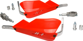 Sada motocyklových krytů páček dual-sport / enduro / trial BARKBUSTERS HANDGUARDS JET červené, pár, rovný držák 