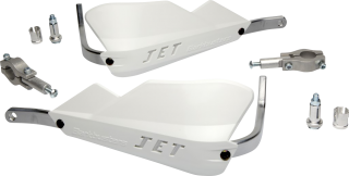 Sada motocyklových krytů páček dual-sport / enduro / trial BARKBUSTERS HANDGUARDS JET bílé, pár, rovný držák 