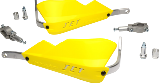 Sada motocyklových krytů páček dual-sport / enduro / trial BARKBUSTERS HANDGUARDS JET žlutý, pár, rovný držák 