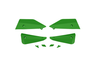 Přídavné deflektory k motocyklovým krytům páček BARKBUSTERS SABRE - SABRE DEFLECTOR PLUG SET barva zelená