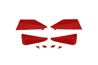 Přídavné deflektory k motocyklovým krytům páček BARKBUSTERS SABRE - SABRE DEFLECTOR PLUG SET barva červená
