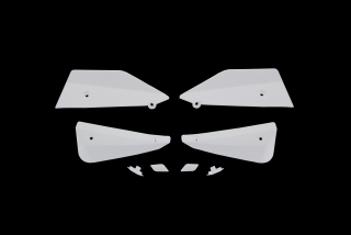 Přídavné deflektory k motocyklovým krytům páček BARKBUSTERS SABRE - SABRE DEFLECTOR PLUG SET barva bílá