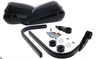 Sada motocyklových krytů páček s výztuhou BARKBUSTERS HANDGUARDS STORM SINGLE POINT BAR END MOUNT černé, pár, pro řídítka s vnitřním závitem 6 mm nebo 8 mm
