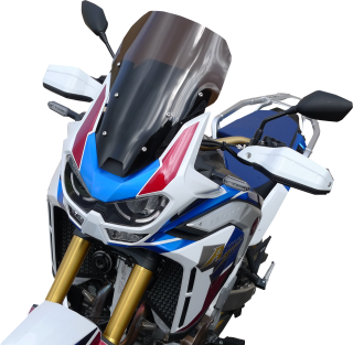 Plexi na motocykl BULLSTER pro HONDA CRF1100 A Twin rok 2020-2021 kouřově černé, výška 41,5 cm 