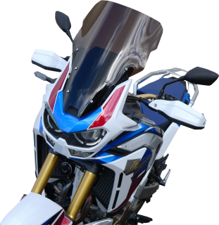 Plexi na motocykl BULLSTER - verze HIGH/VYSOKÉ - pro HONDA CRF1100 A Twin rok 2020-2021 kouřově černé, výška 50 cm 