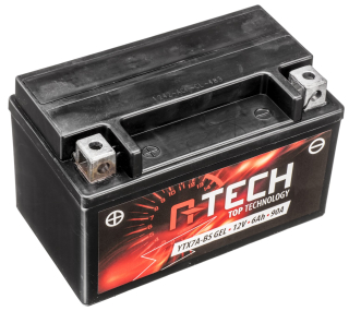 Gelová baterie A-TECH YTX7A-BS GEL, 12V,  6Ah, 90A, rozměr 150x87x94