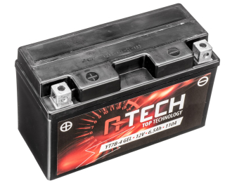 Gelová baterie A-TECH 12V, YT7B-4, YT7B-BS GEL, 12V, 6.5Ah, 110A, rozměr 150x65x93