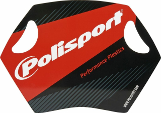 Ukazovací tabule pro motokros POLISPORT PIT BOARD / PITBOARD černá/červená rozměr 65 cm x 42,5 cm