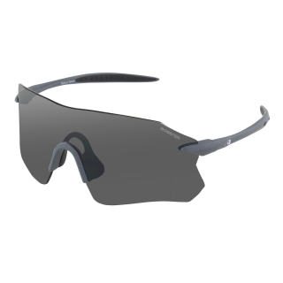 Cyklistické sluneční brýle BOBSTER SUNGLASS AERO matný šedý rám, kouřová stříbrná zrcadlová čočka 