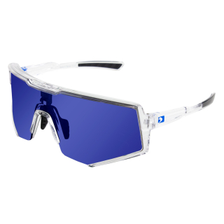 Cyklistické sluneční brýle BOBSTER SUNGLASS SPROCKET čirý rám, modrá zrcadlová čočka 