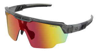 Cyklistické sluneční brýle BOBSTER SUNGLASS WHEELIE lesklý šedý rám, kouřová zrcadlově červená Red revo čočka 