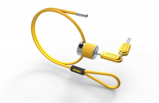 Multifunkční kabelový zámek / zámek na motocyklovou přilbu AUVRAY MULTIFUNCTION LOCK D4 X L délka 90 cm