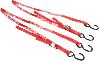 Upínací kurty - popruhy MOOSE RACING Heavy-Duty Tie-Downs ČERVENÉ - pár