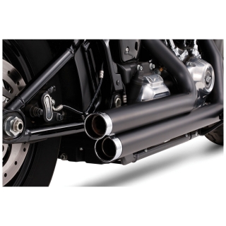 Kompletní výfuk RINEHART RACING pro HARLEY DAVIDSON FXST / FLST rok 2018-2021 černý systém / chromové koncovky