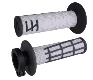 A Motokrosové rukojeti - gripy ODI EMIG V2 2.0 LOCK-ON pro 2-takty/4-takty, barva bílá/šedá