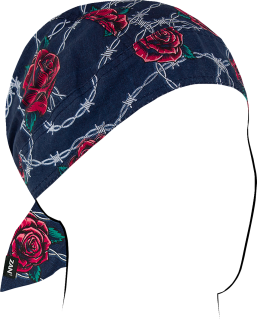 Bavlněný šátek na hlavu / pirátka ZANHEADGEAR FLYDANNA COTTON BARBWROSES Z604