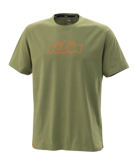 Pánské triko s krátkým rukávem KTM ESSENTIAL TEE barva khaki zelená