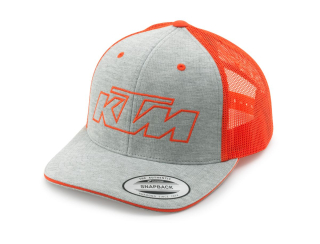 Pánská čepice - kšiltovka KTM OUTLINE TRUCKER CAP šedá/oranžová
