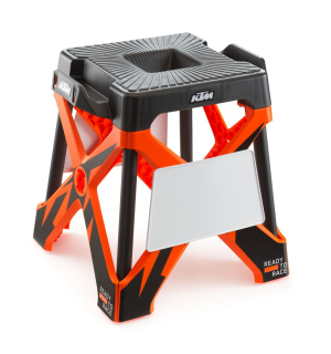 Plastový pevný motokrosový stojan KTM BIKE STAND barva černá/oranžová, výška 430 mm 