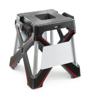 Plastový pevný motokrosový stojan KTM BIKE STAND barva černá/stříbrná, výška 430 mm 