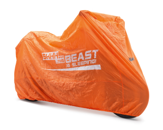 Motocyklová ochranná plachta na motocykl KTM PROTECTIVE OUTDOOR COVER 61312007000, barva oranžová 