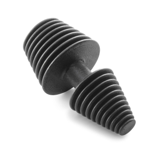 a Zátka - špunt do výfuku motocyklu KTM PLUG oboustranné provedení, pro vnitřní průměr výfuku 22 až 42 mm