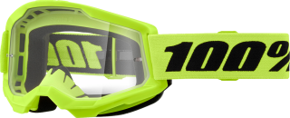 Motokrosové brýle 100% STRATA 2 NEON YELLOW žlutá fluo s čirým objektivem 