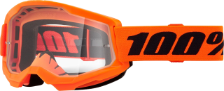 A Motokrosové brýle 100% STRATA 2 NEON ORANŽOVÁ 50027-00015 s čirým objektivem 
