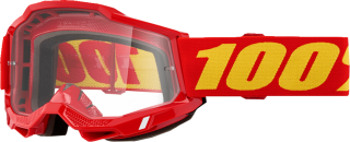 Motokrosové brýle 100% ACCURI 2 RED s čirým objektivem 
