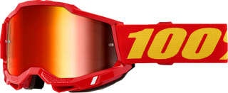 Motokrosové brýle 100% ACCURI 2 RED s červeným zrcadlovým objektivem + čirý 