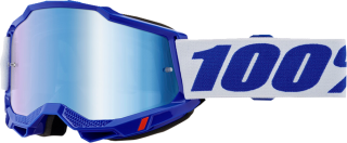 Motokrosové brýle 100% ACCURI 2 BLUE s modrým zrcadlovým objektivem + čirý 