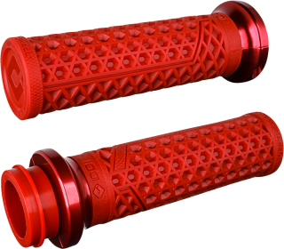 Gripy pro motocykly HARLEY-DAVIDSON rok 1984 a výš ODI CABLE VANS V-TWIN LOCK-ON™ GRIP SET pro řidítka o průměru 25,4 mm ( 1" ), barva červená - pár 