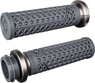 Gripy pro motocykly INDIAN 2018-2023 TOURING MODEL TBW ODI VANS VANS V-TWIN LOCK-ON™ GRIP SET pro řidítka o průměru 25,4 mm ( 1" ), barva světle šedá/gunmetal - pár 