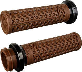 Gripy pro motocykly INDIAN 2018-2023 TOURING MODEL TBW ODI VANS VANS V-TWIN LOCK-ON™ GRIP SET pro řidítka o průměru 25,4 mm ( 1" ), barva hnědá - pár 